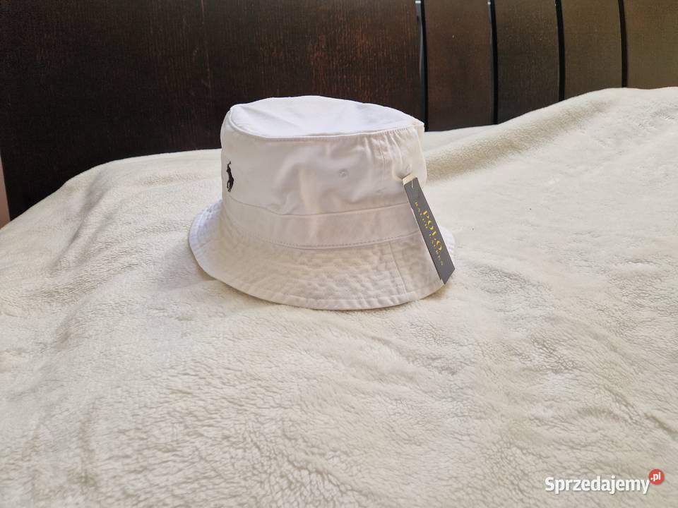 Nowy biały kapelusz bucket Ralph Lauren Polo Nakrycia głowy