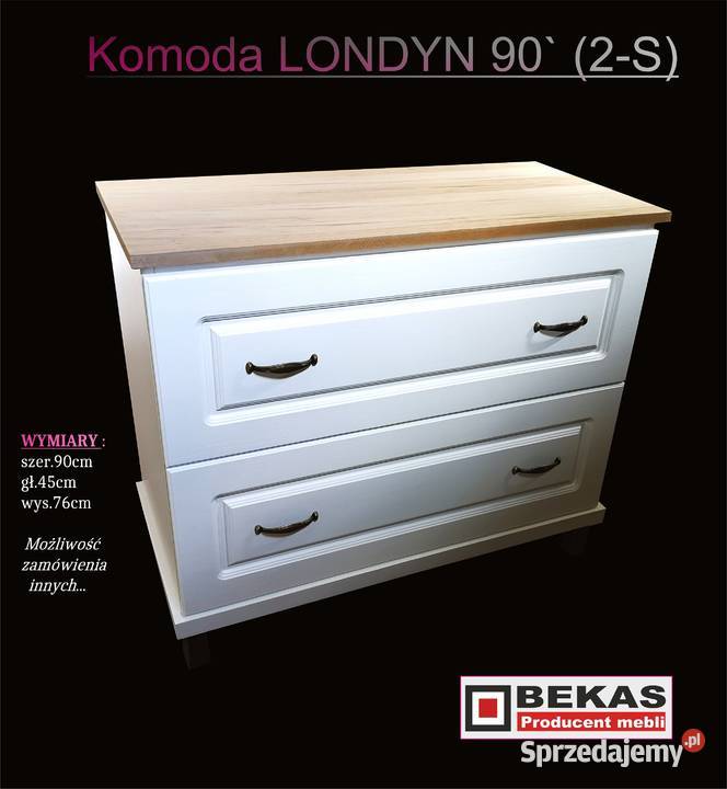 Białe Biurko LONDYN 120 2D2s White OAK Dąb Biały Mikołów sprzedam