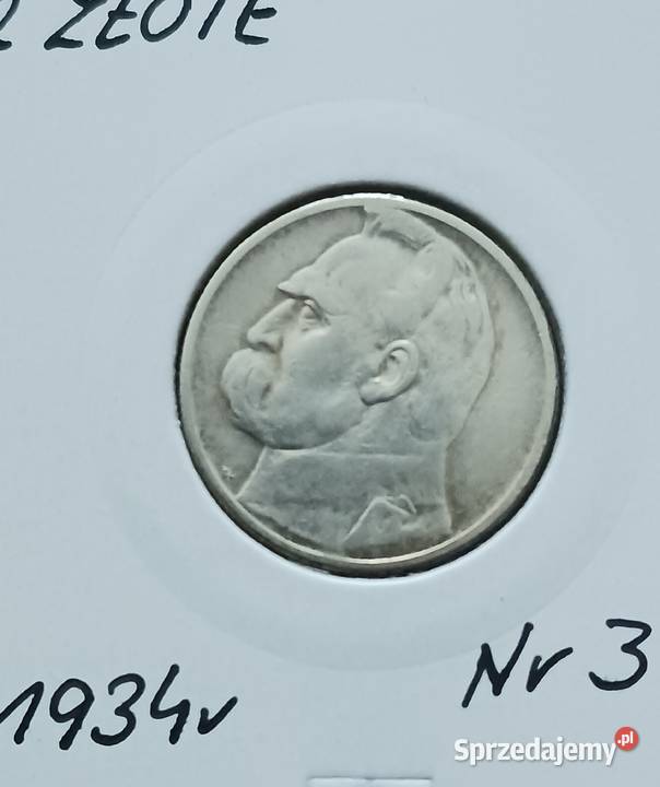 2 złote J Piłsudski 1934 r 3 wielkopolskie Konin sprzedam