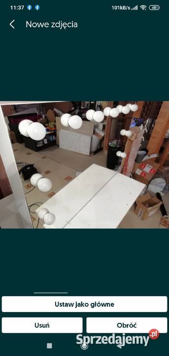 Lustro kosmetyczne 60x90 10 żarówek 4W toaletka Nowy Sącz