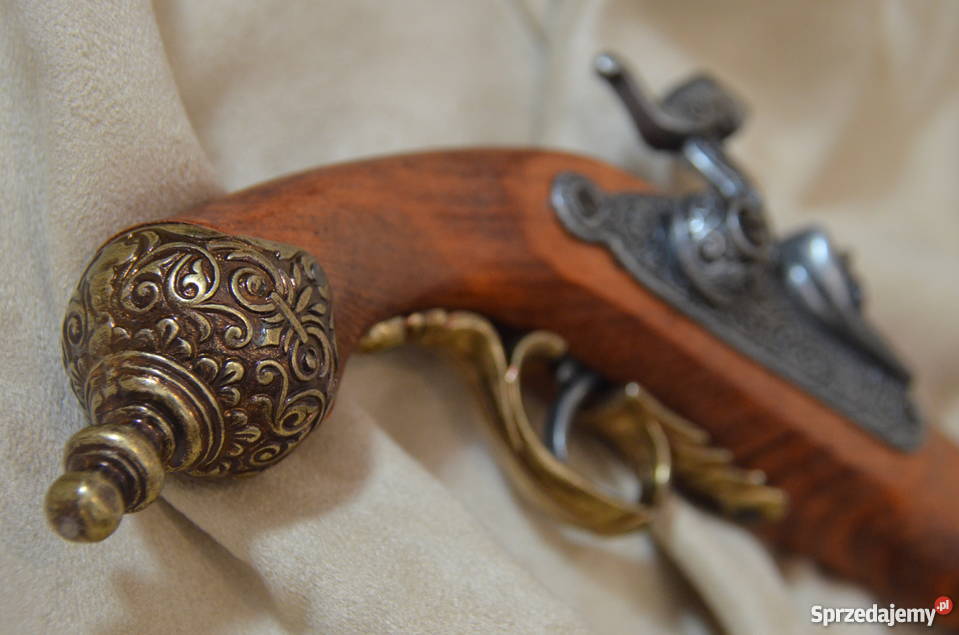 Replika włoski pistolet skałkowy Brescia XVIIIw Środa Wielkopolska