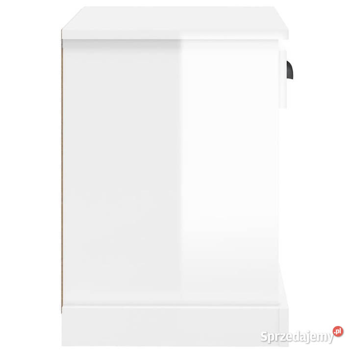 Szafka nocna biała wysoki połysk 43x36x50