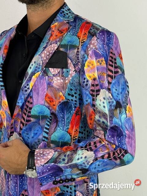 GIOVANNI PERA Marynarka męska D630 kolorowa w Ostrów Wielkopolski