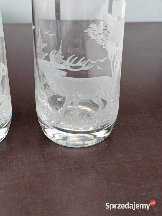 Szklanki z motywami zwierząt 4 sprzedam