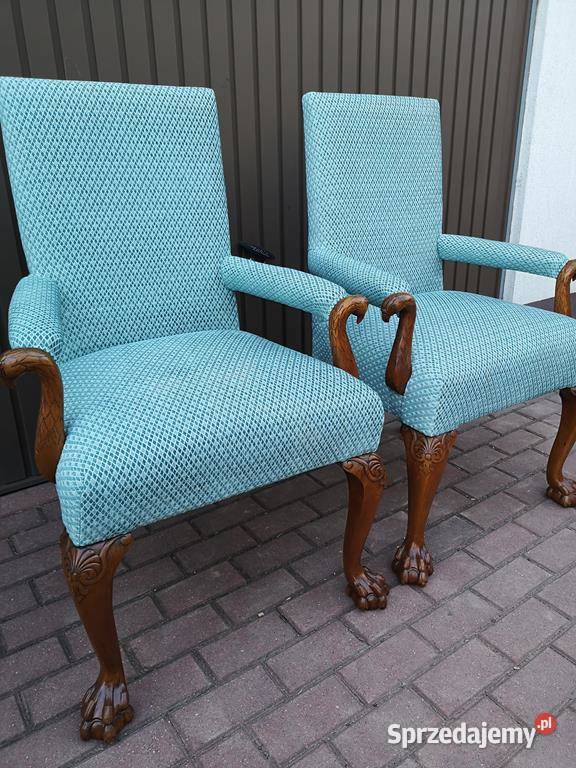 Stary Tron Fotel Krzesło Gabinetowe Antyk Swarzędz