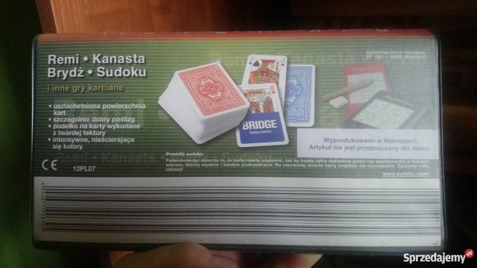 Dwie talie kart do gry sudoku remi kanasta brydż karciane Piotrków Trybunalski