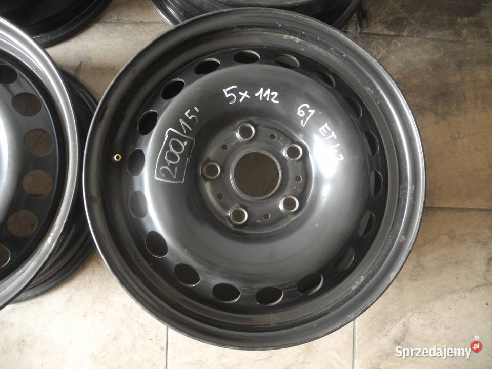 15 5x112 ET43 6J komplet felg stalowych VW GOLF Trzebnica