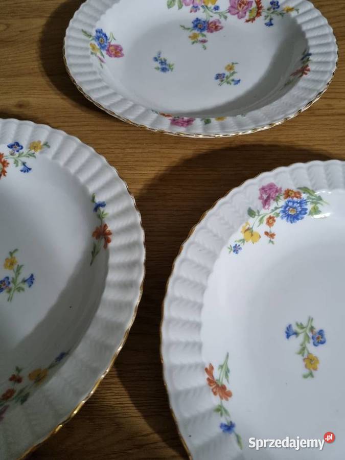Talerze Porcelana Francuska Limoges Wola Podłężna