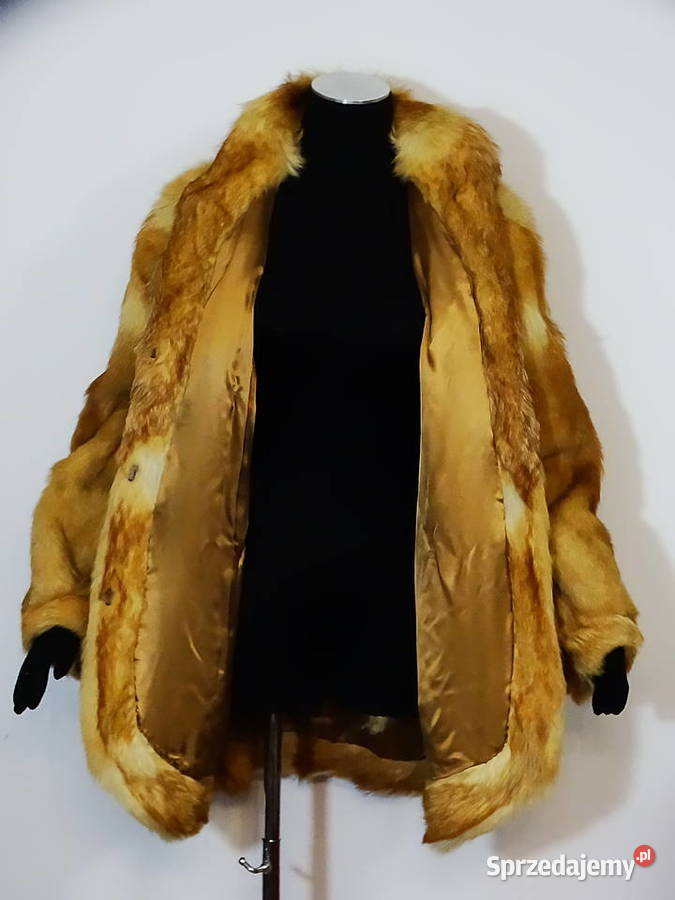 Futro naturalne złocistobrązowe krótszy fason Biłgoraj