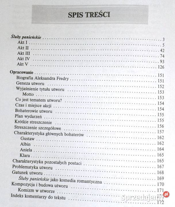 Śluby panieńskie Aleksander Fredro Lektura z lubelskie