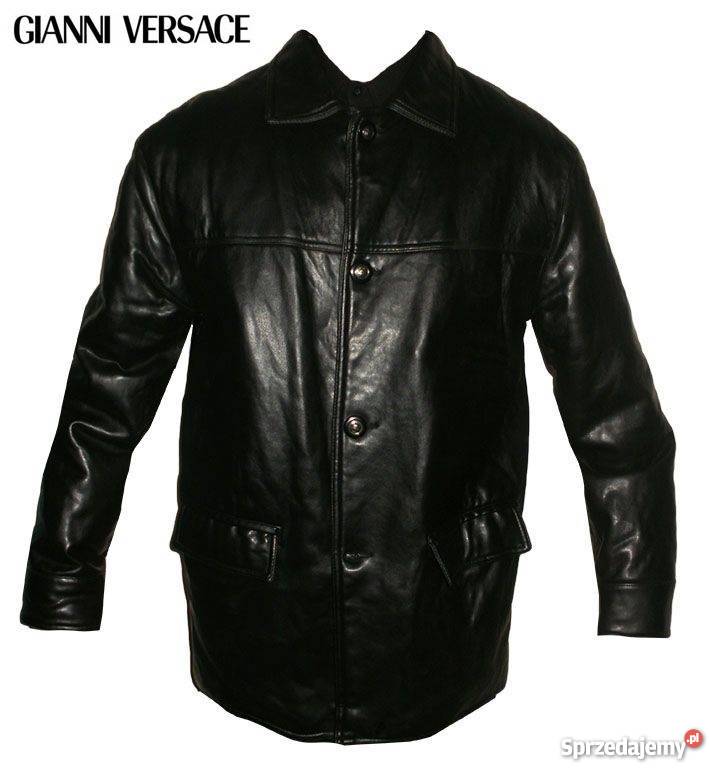 KURTKA SKÓRZANA GIANNI VERSACE DESIGN XL nowa z Zimowa  Kurtki i płaszcze lubelskie