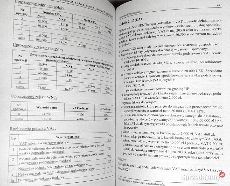 Zbiór zadań i pytań testowych z rachunkowości Chełm