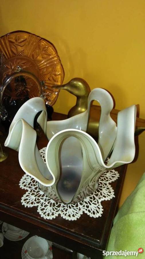 Kosz szklany stare Krosno łódzkie Łódź