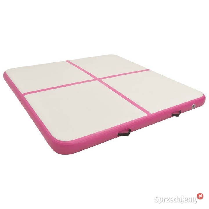Mata gimnastyczna z pompką 200x200x20 PVC różowa Warszawa