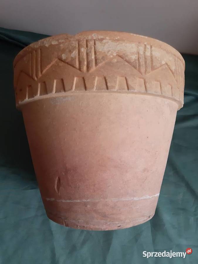 Donica doniczka stara ceramiczna gliniana fi 255 Głuchołazy sprzedam