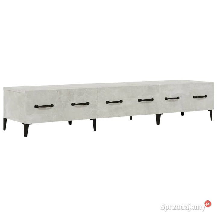 Szafka pod TV szarość betonu 150x345x30 WM812649 RTV Warszawa
