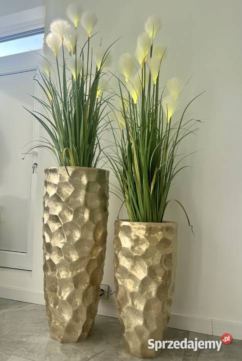 Złota donica perłowa muszelkowa Glamour Premium Golkowice