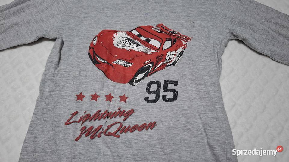 Koszulka długi rękaw chłopięca szara Auta Cars Disney Czeladź