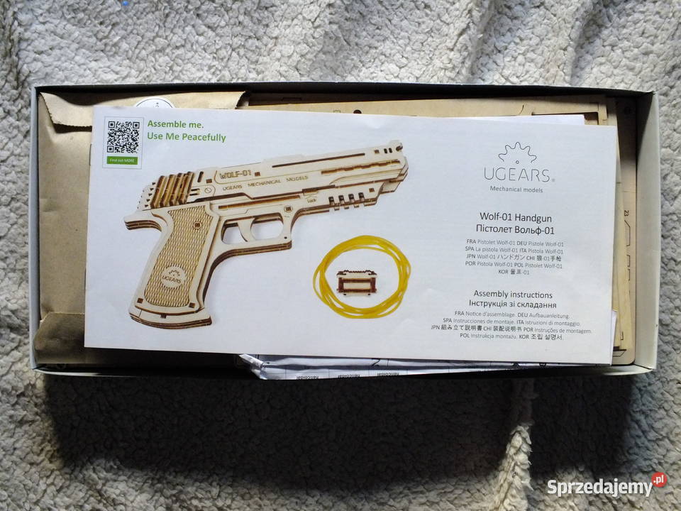 Sprzedam drewniany zestaw modelarski Pistolet