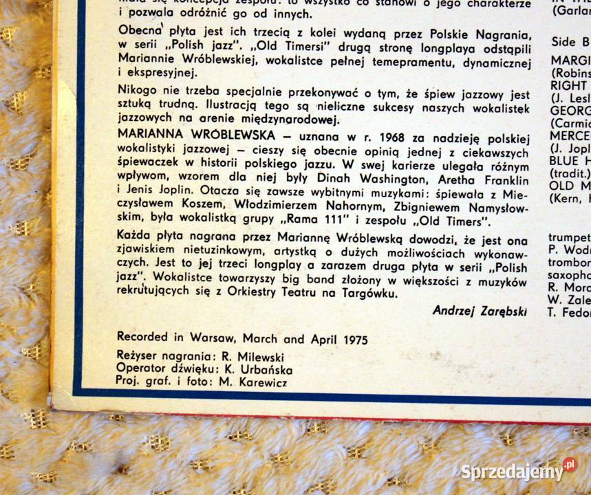 Old Timers Marianna Wróblewska Meeting 1 płyta Szczecin