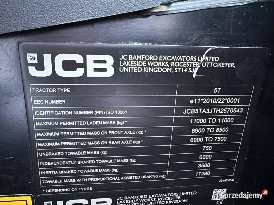 Ładowarka Teleskopowa JCB 53170 AgriSuper Rok produkcji 2017 Nowa Ruda sprzedam