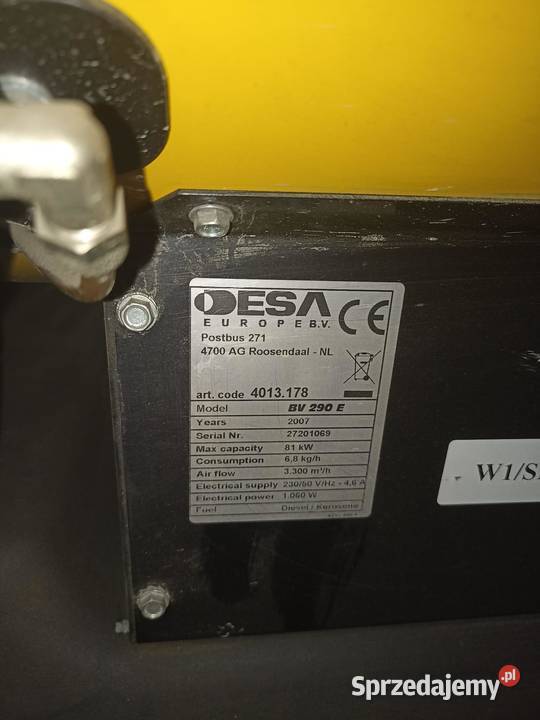 Nagrzewnica olejowa Master BV 290E 81 kW używana Pozostałe małopolskie Maniowy