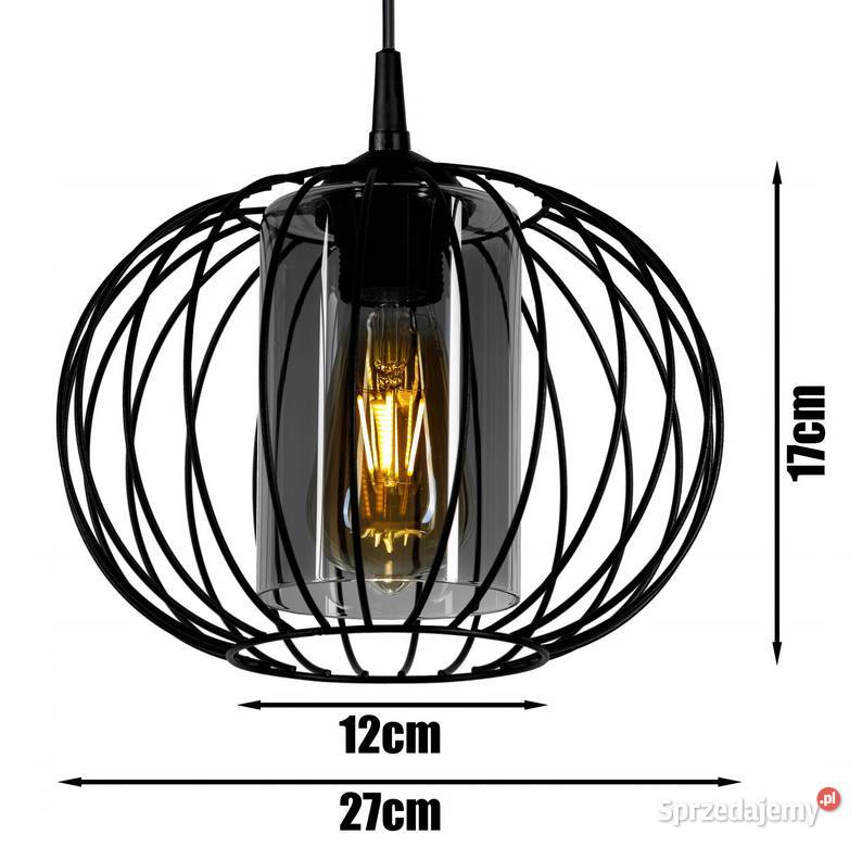 NOWOCZESNA LAMPA WISZĄCA SUFITOWA SZKŁO LOFT podlaskie Choroszcz