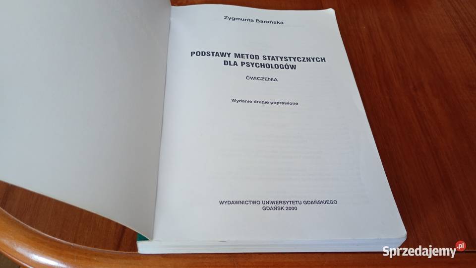 Podstawy metod statystycznych psychologów ISBN 8370178391 Gdańsk