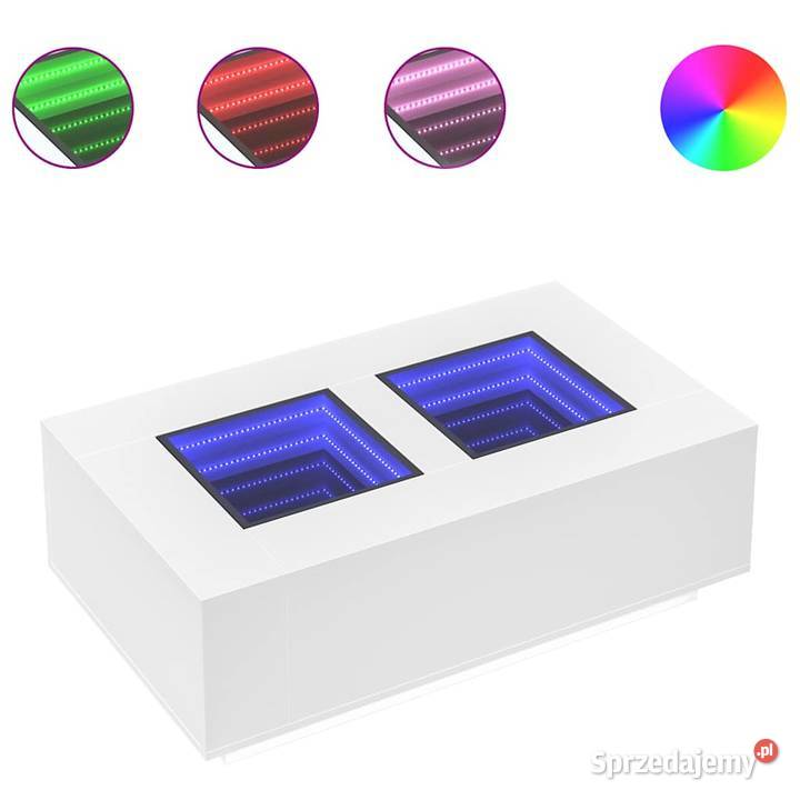 vidaXL Stolik kawowy z LED Infinity Stoliki kawowe i ławy Warszawa