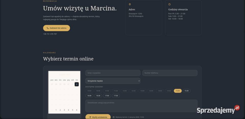 Zrobię stronę internetową Straszęcin