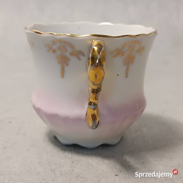 CT Carl Tielsch Filiżanka Duet Silesia Altwasser Porcelana i szkło zachodniopomorskie Dobrzany