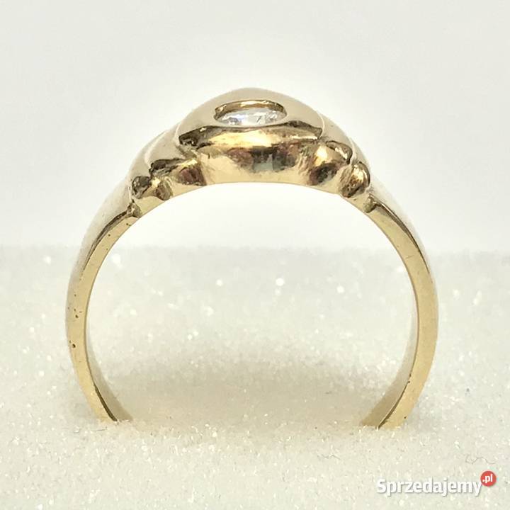 Złoty PIERŚCIONEK 14K cudny KAMIEŃ KRÓLEWNY 15 Warszawa sprzedam