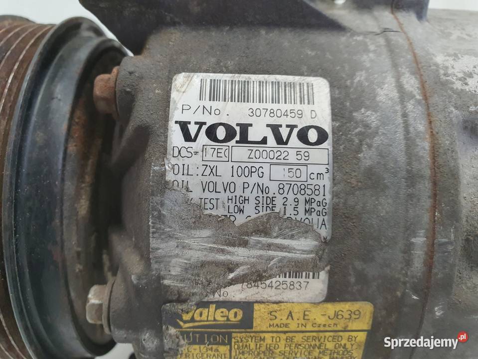 SPRĘŻARKA KLIMATYZACJI Volvo S80 II 25 T turbo Kompresory klimatyzacji Chełm sprzedam