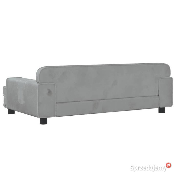 Sofa dzieci jasnoszara 90x53x30 aksamit Warszawa sprzedam