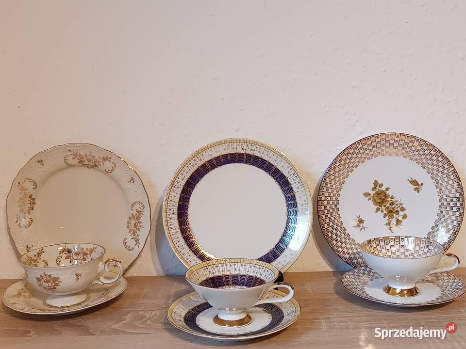 Porcelanowe sygnowane filiżanki Gorlice