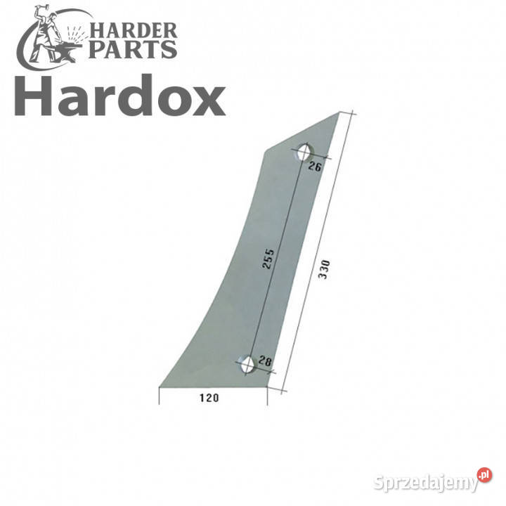 Pierś HARDOX VST1130/L części do pługa GASSNER