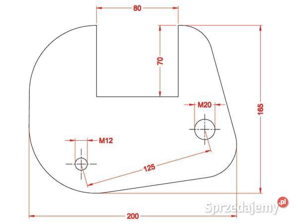 Uchwyt zęba rama 80x80mm CP80 Kamionna