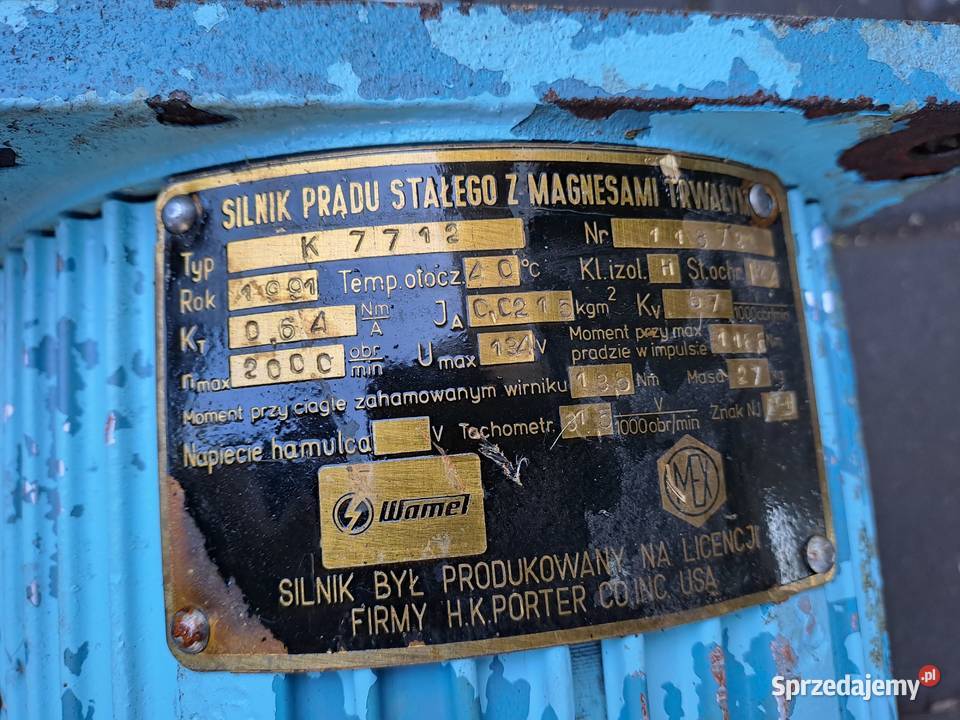 Silnik prądu stałego K7712 Wamel Poznachowice Dolne