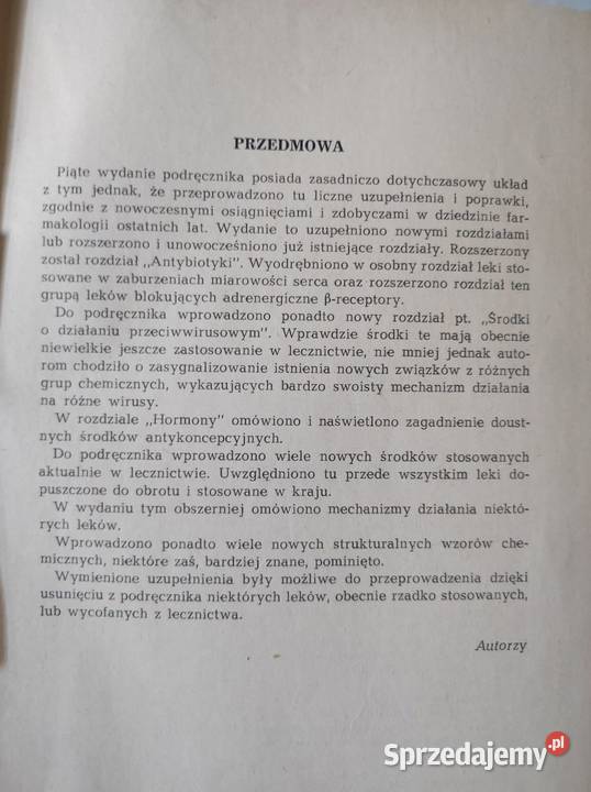 Farmakologia i toksykologia leków Dadlez ISBN 9788376097190 Kielce sprzedam