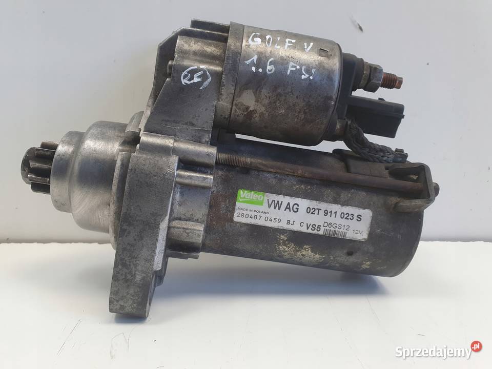 Vw Golf V 16 FSI ROZRUSZNIK valeo 02T911023S Układ elektryczny silnika Janów