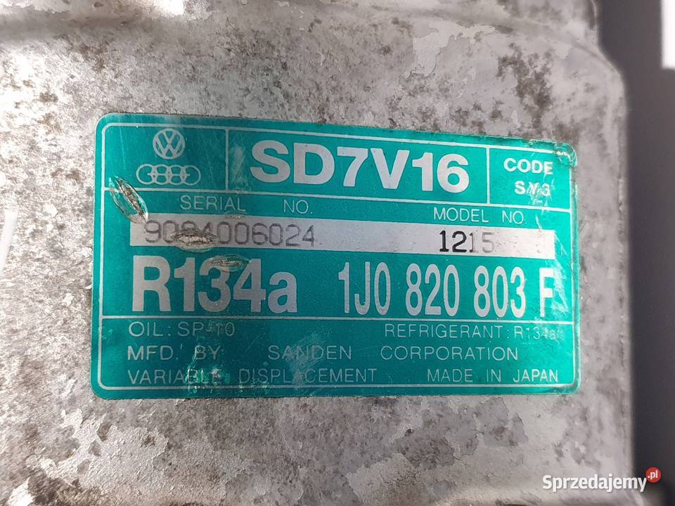 SPRĘŻARKA KLIMATYZACJI VW Golf IV 16 16V osobowe Rudka