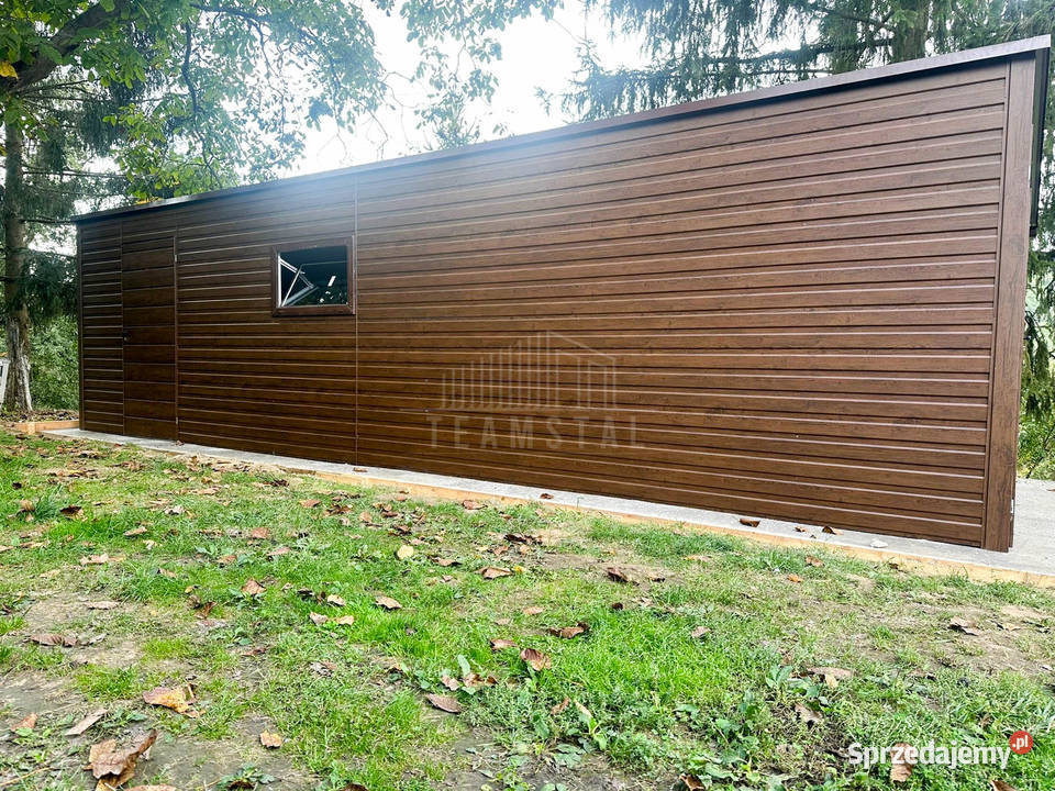 Garaż Blaszany 3x9m Brama Dwuskrzydłowa Drzwi 2x 27m2 sprzedam