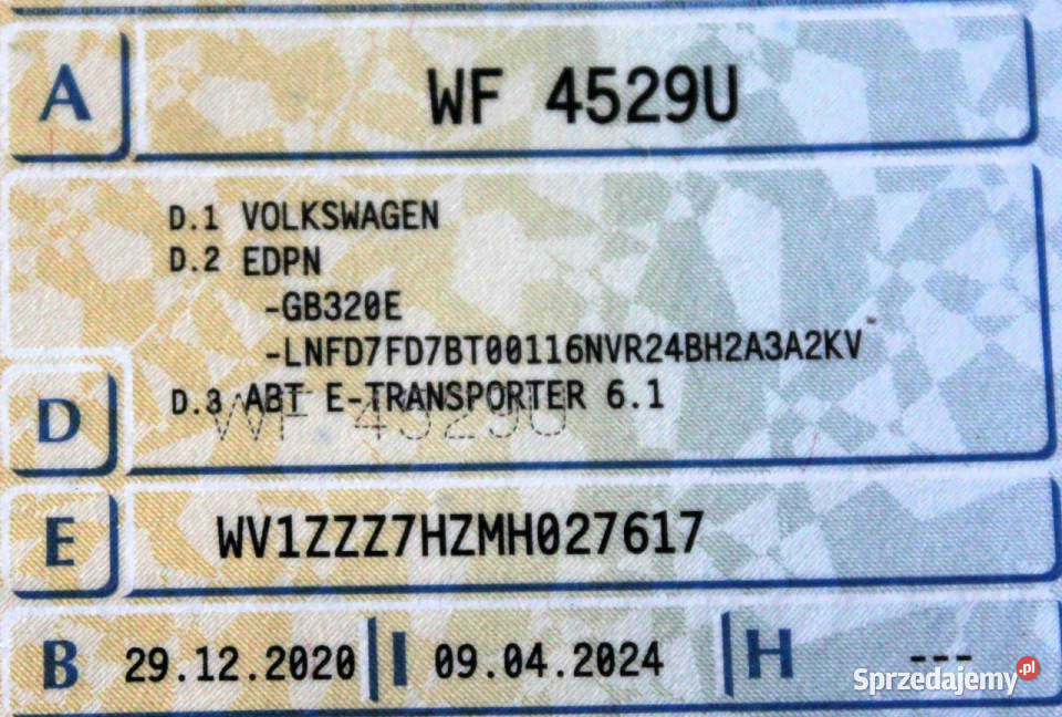 Volkswagen Transporter Elektryk Maxi SalonPL elektryczne lusterka Sokołów