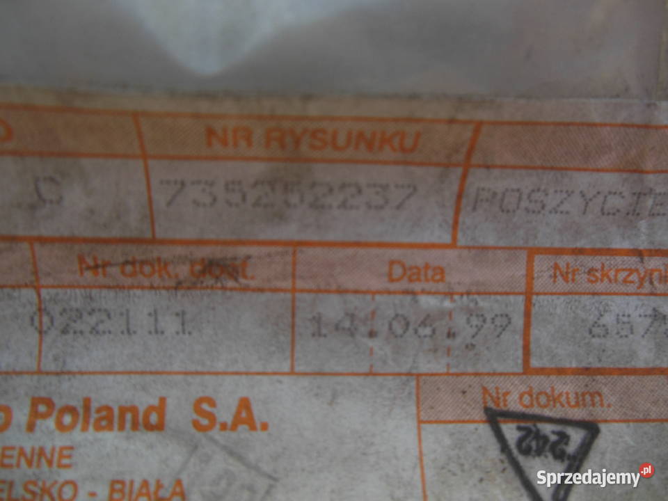 735242155 TAPICERKA KLAPY BAGAŻNIKA FIAT PALIO sprzedam