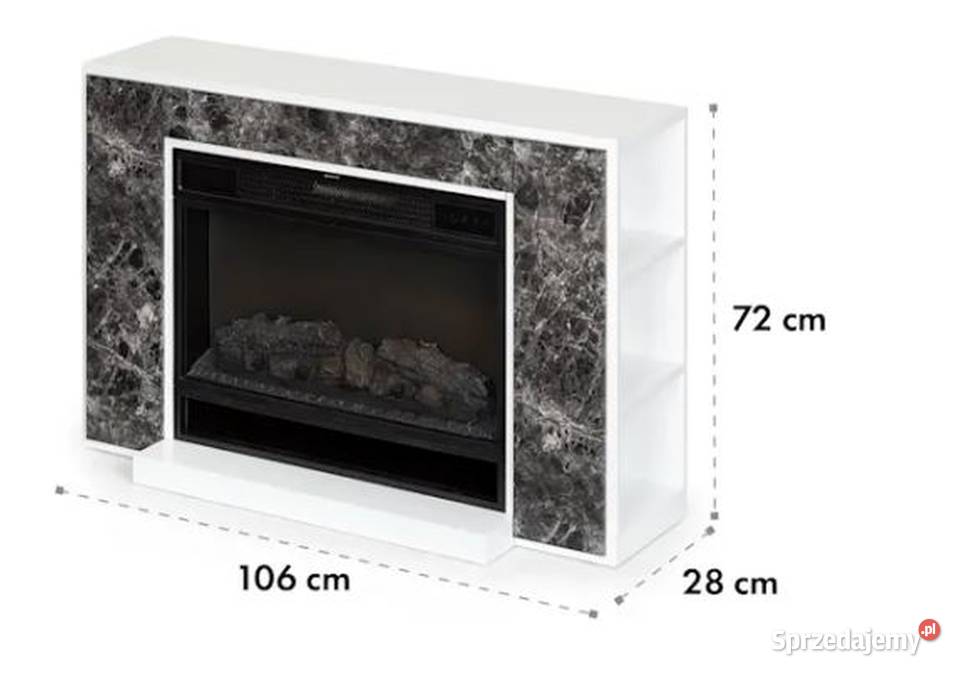 Duży piekny kominekpłomienie grzanie do 40m2 Wrocław