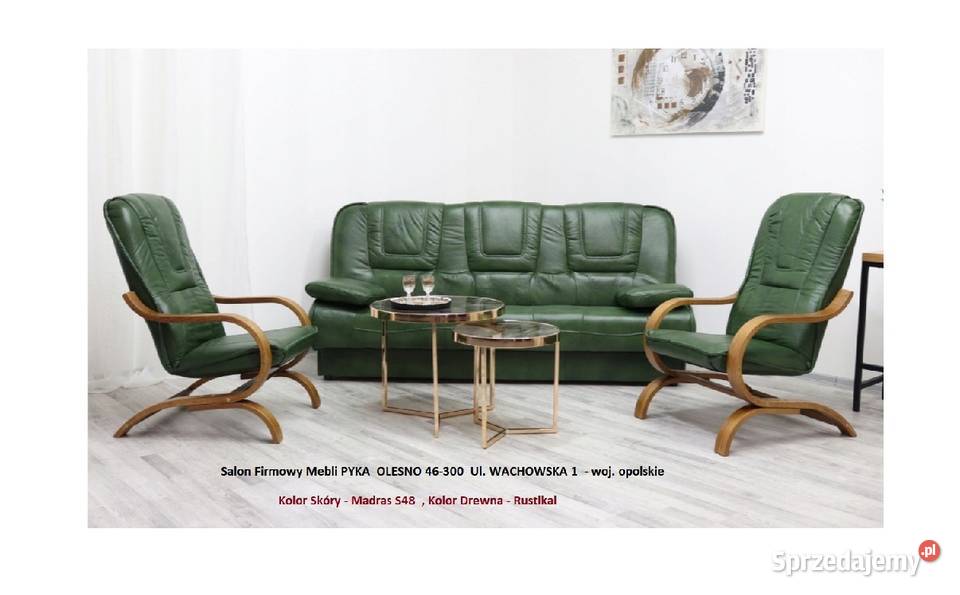 Komplet Wypoczynkowy FINKA Skóra Naturalna Kolor