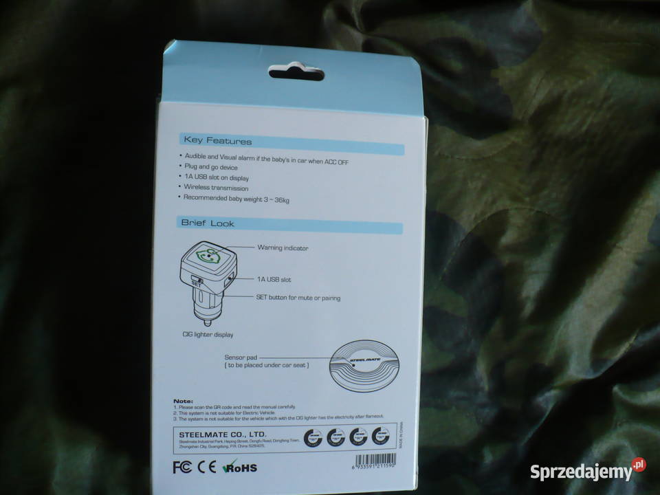 Baby Alarm Steelmate BSA1 alarm zostawienia Warszawa