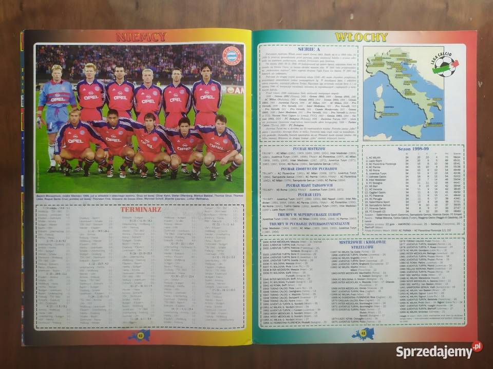 Skarb kibica Ligi w Europie sezon 19992000 Łódź sprzedam