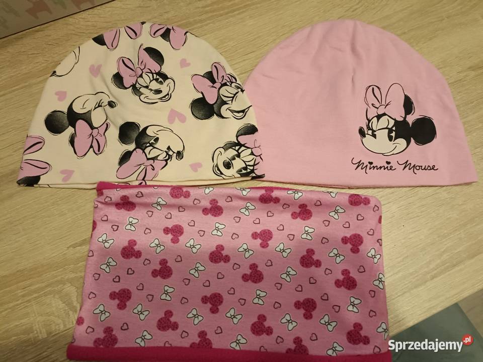 Zestaw 2 czapki plus komin Myszka Minnie 52 pomorskie