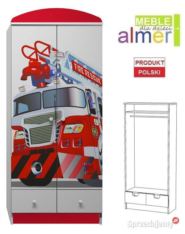 STRAŻ POŻARNA 13 N9 szafa dziecięca 80x53 w190 Meble małopolskie Tarnów sprzedam